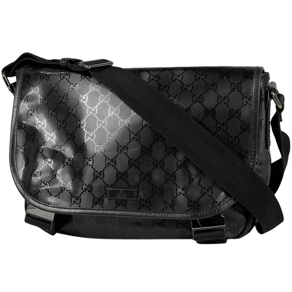 Gucci GG Imprime Shoulder Bag Messenger Crossbody Canvas Black